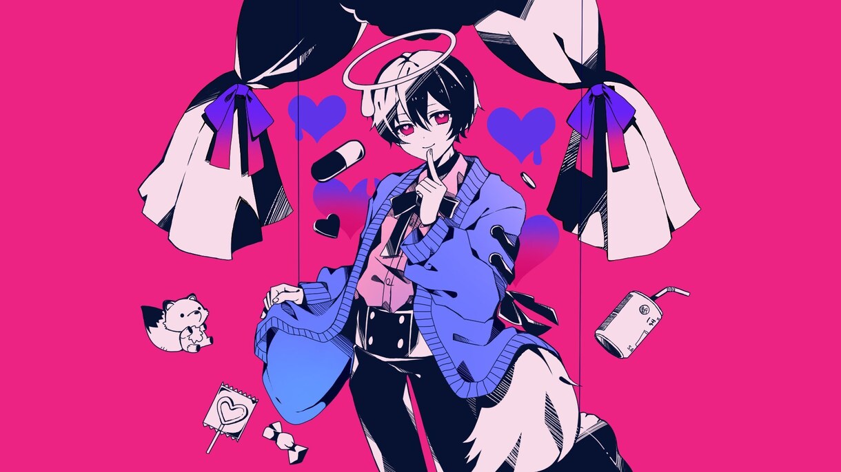 あなただけのアイコンや動画サムネイラスト描きます 可愛い女の子とかっこいい男の子が得意です！ イメージ4
