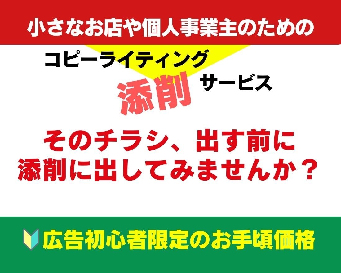 初めての広告！チラシやDM、LP文章を添削します 広告改善アドバイスで売れる広告にバージョンアップ！ イメージ2