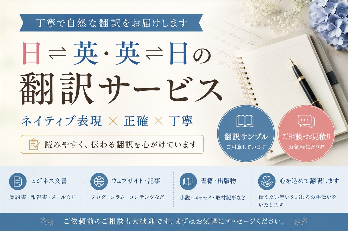 英日・日英を米国修士がネイティブ品質で翻訳します TOEIC980×AI活用オプションで自然な翻訳を高速納品 イメージ1