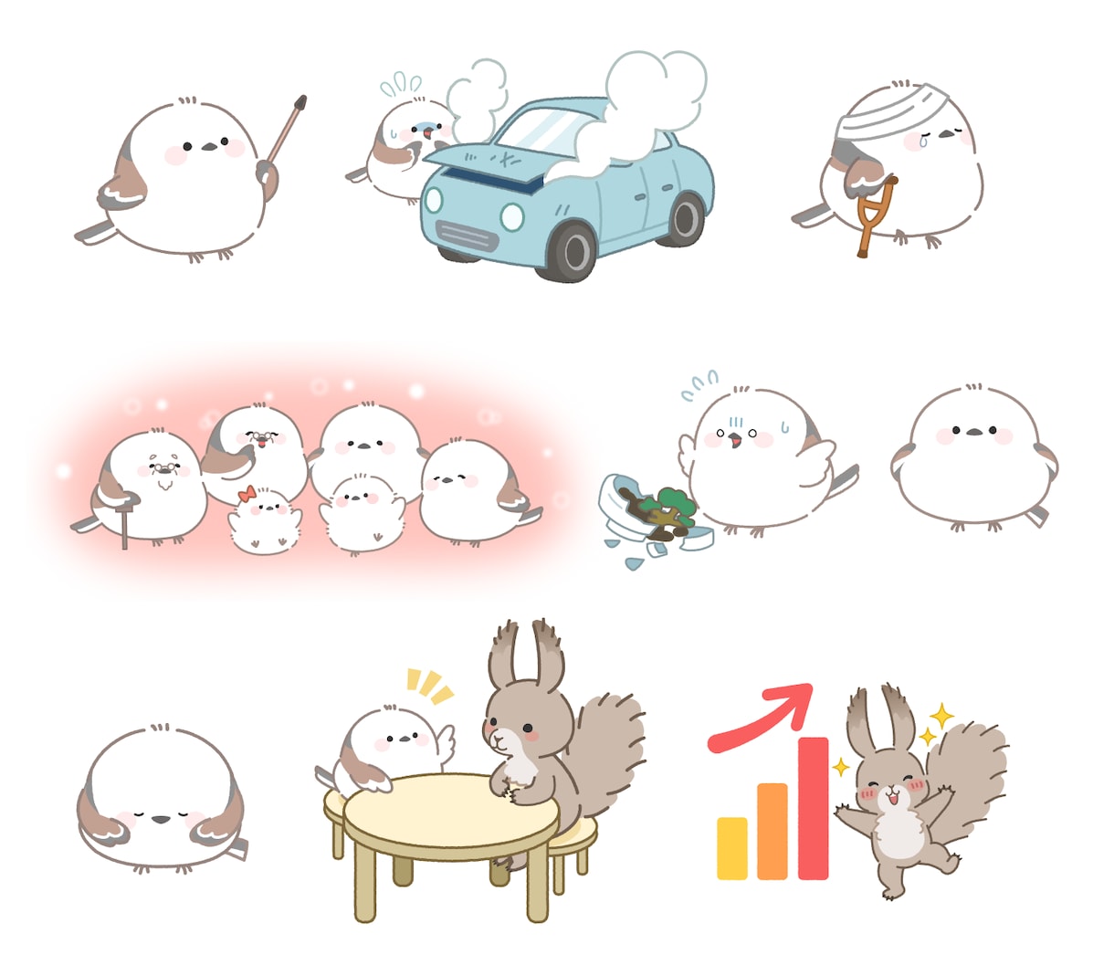 ちまっとかわいいPOPなキャラクター制作します 商用、二次利用可。現役企業デザイナーがご対応します！ イメージ5