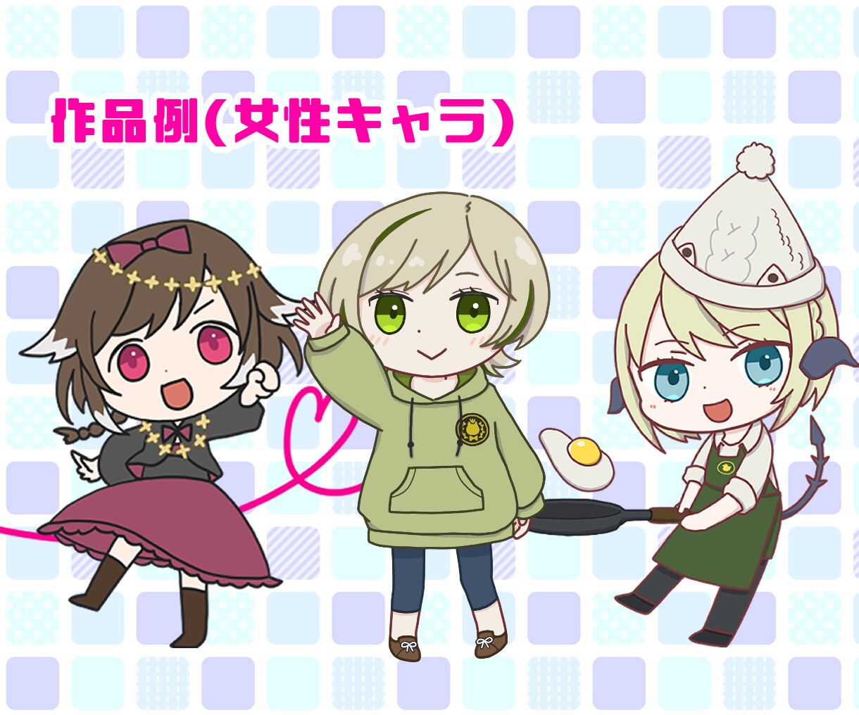 可愛くシンプル◆デフォルメイラスト制作します ブログや動画配信等に◎キャラデザから制作も可能です！ イメージ5