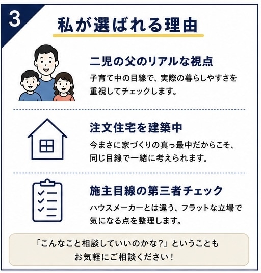 注文住宅の間取りを二児パパ目線でチェックします 子育て世帯の施主目線で間取りの気になる点をチェックします イメージ3