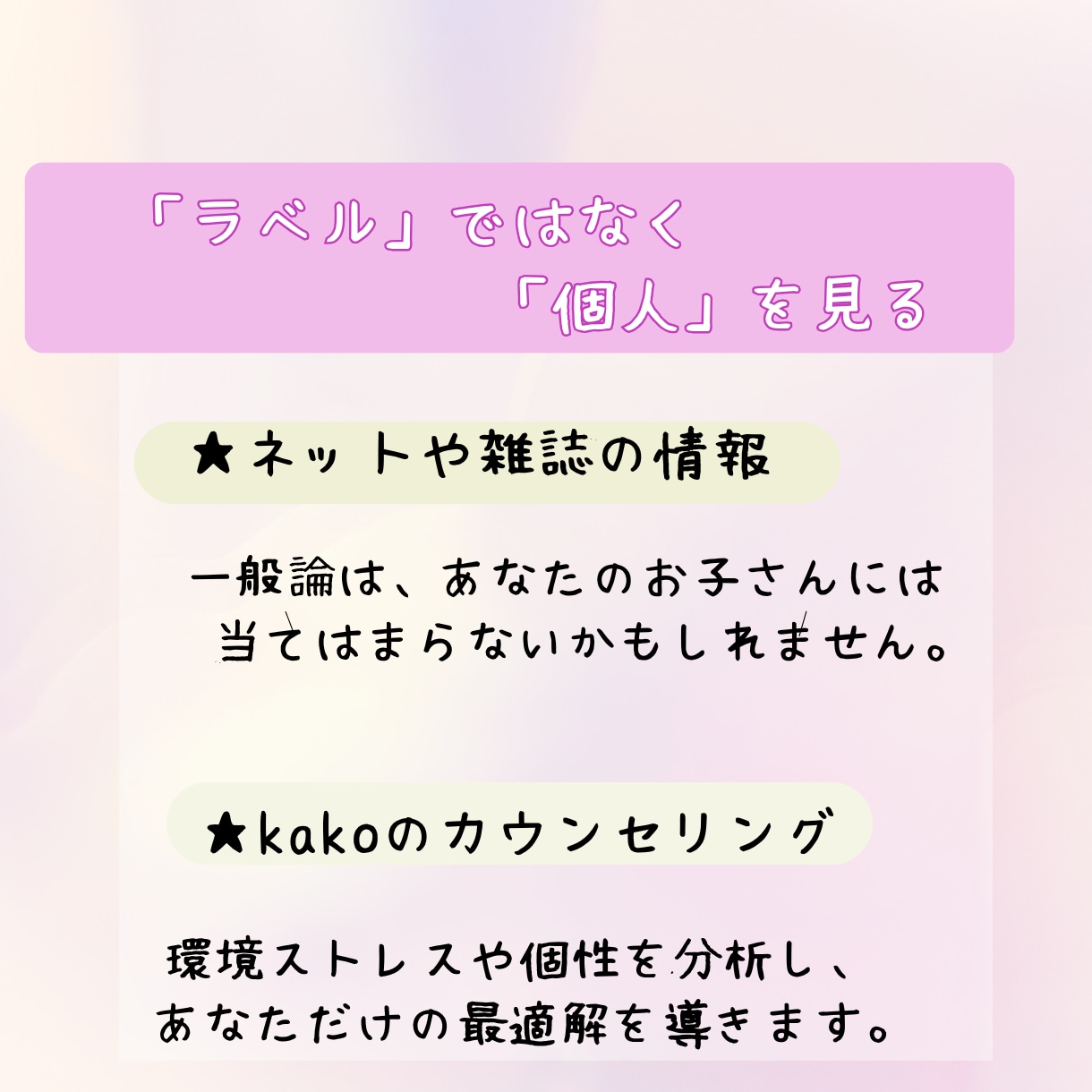 ADHD/ASD？発達育児についての不安解消します 検査？通級？支援？受診？特性？暴言？感覚？等ママの悩み相談☆ イメージ7