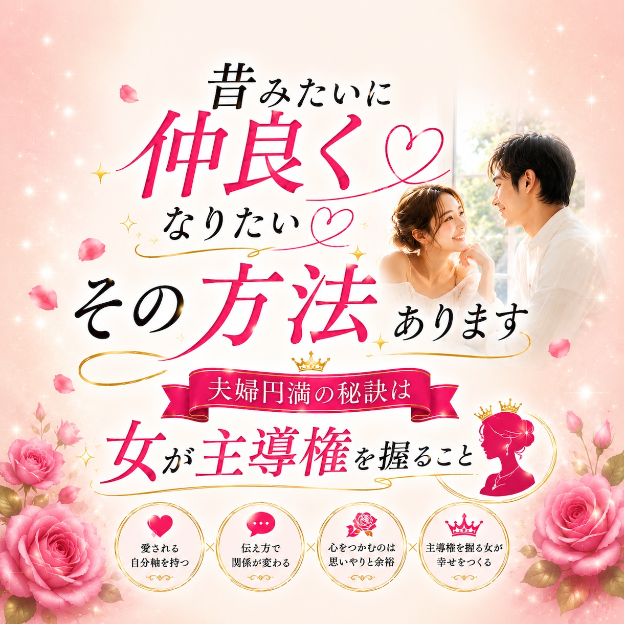 昔みたいに仲良くなりたい♡その方法あります 夫婦円満の秘訣は／女が主導権を握ること イメージ1