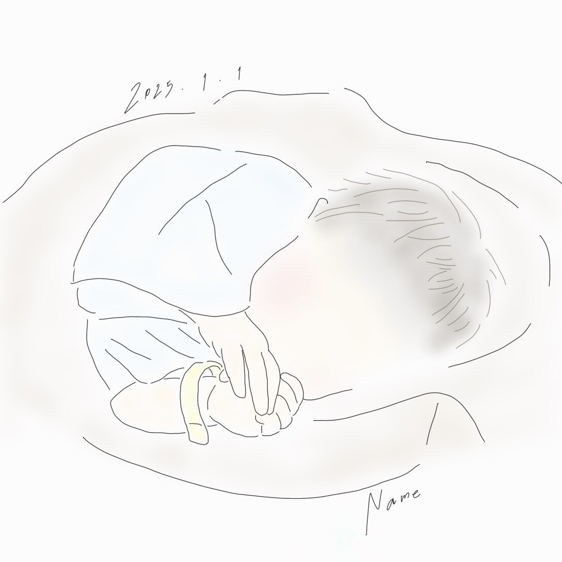 ゆるふわでほんのりカラーの似顔絵をお描きします 雰囲気ある優しいタッチで描く似顔絵イラストです。 イメージ4