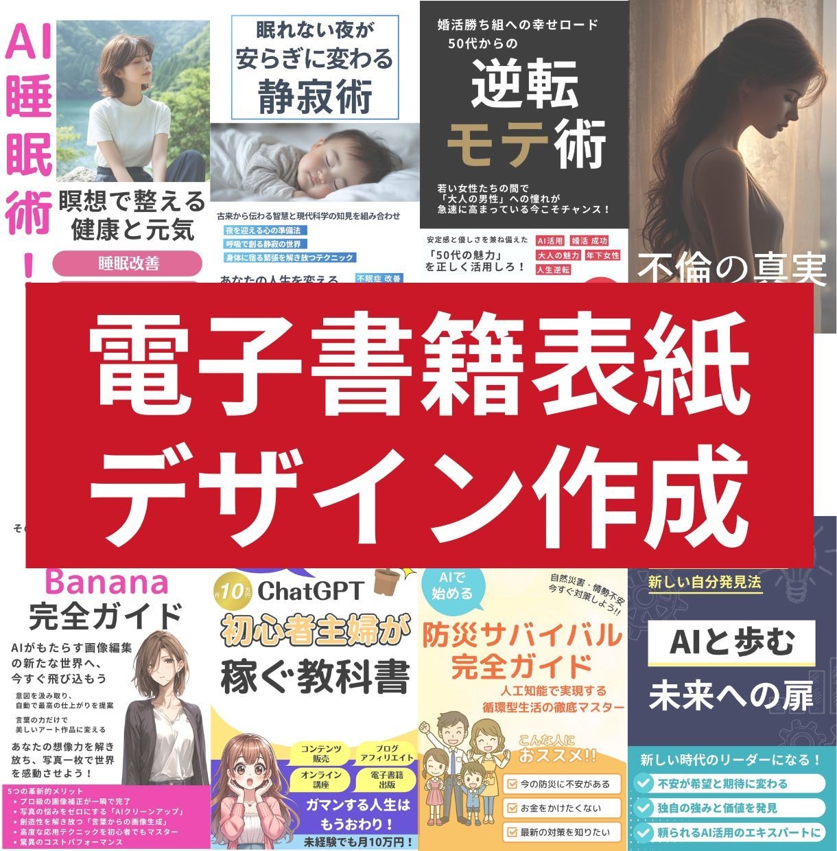 やさしい電子書籍表紙をデザインします 初心者さんも安心！丁寧に対応いたします イメージ1
