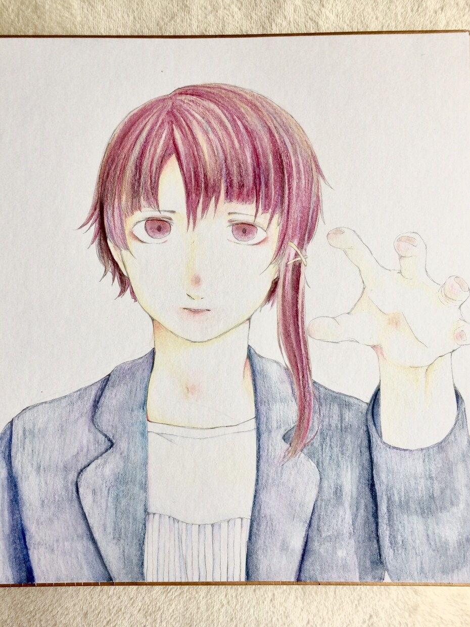 色紙にイラストを描きます 水彩色鉛筆の絵が欲しい人必見！ イメージ2