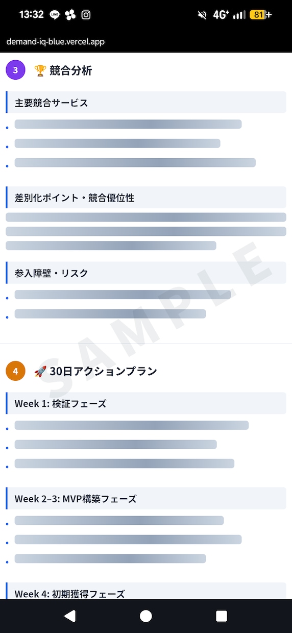 AI活用! アプリ開発前の需要調査を代行します 作るアプリを迷っている方へ。3つのアイデアを比較スコアリング イメージ3