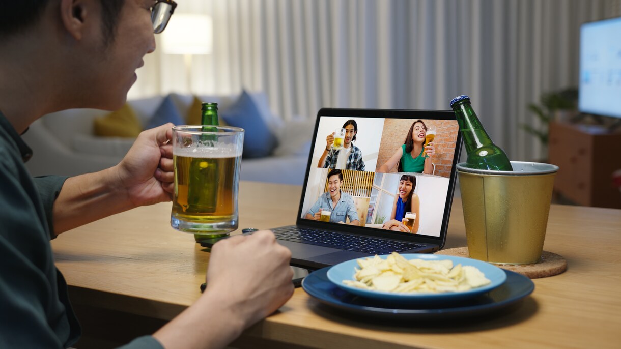 オンライン飲み会の相手になります 吐き出せばめちゃくちゃストレス解消！一緒にお話しましょう^^ イメージ1