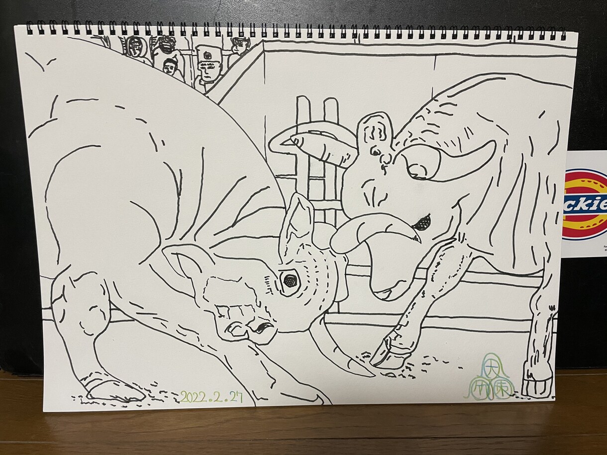 部屋に気軽に飾れます 線などは描かずに、一筆描きの、世界に一つしかない絵画 イメージ2