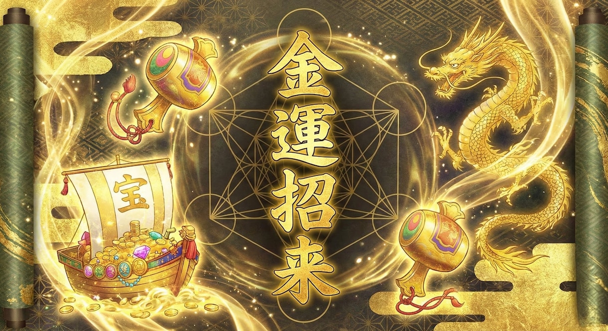 金運覚醒◆お金が貯まらない、貧乏神を祓います 投資・ギャンブルの負け連鎖を断つ◆デジタル結界護符＆鑑定書 イメージ1