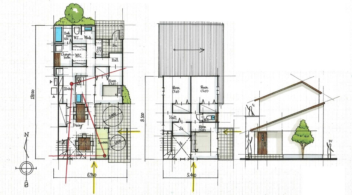 建築士が描く！新築住宅の手描きパース等を提供します 新築祝いに最適！世界に一つだけの“建築士の描く暖かさ”を。 イメージ5