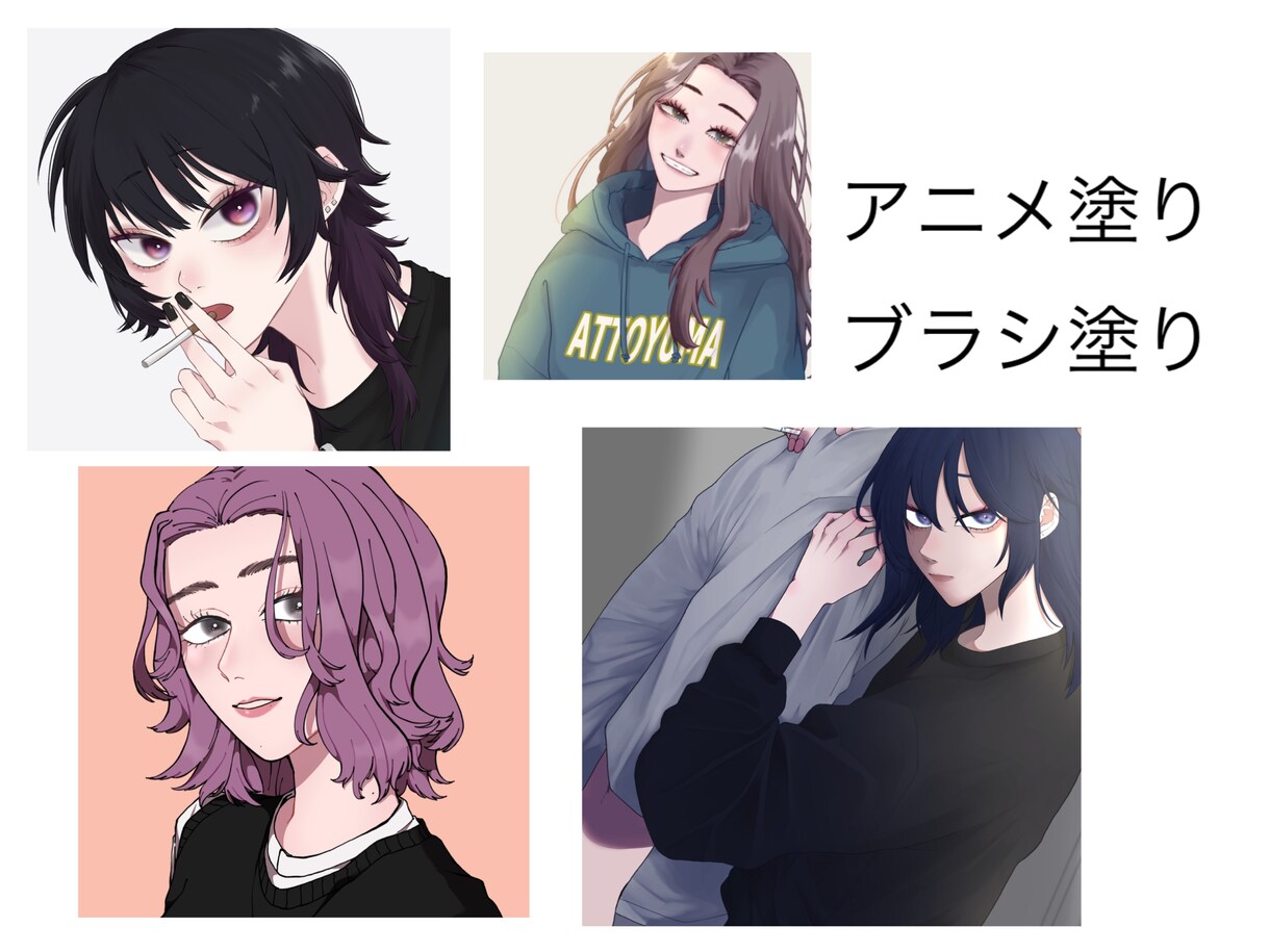 SNS・観賞用など！お好きなイラストお描きします SNSのヘッダーや，動画・サイト用のイラストなどお描きします イメージ4