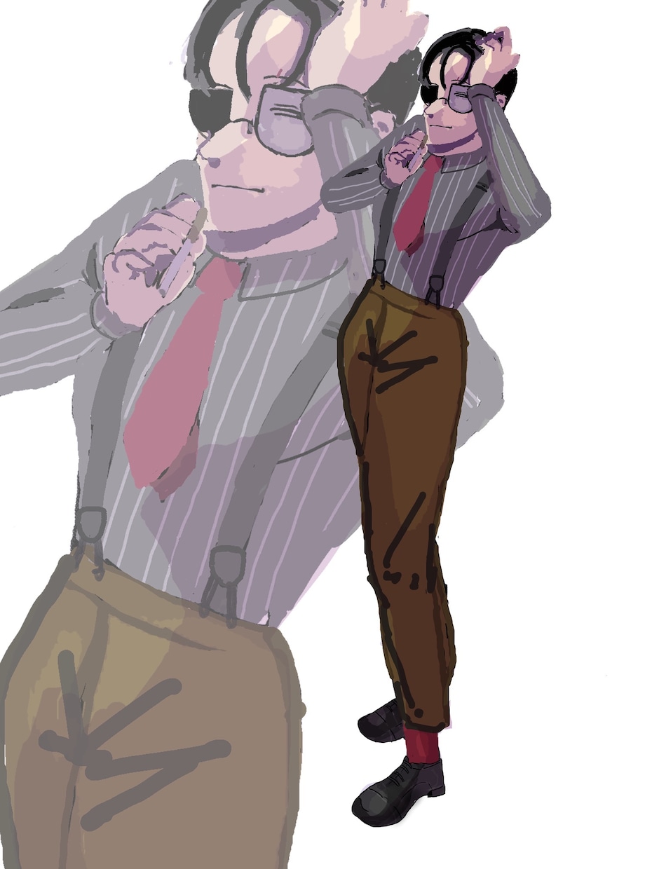 最低額500円からTRPG 立ち絵描きます かっこいい、アンニュイなタッチのキャラクター等描きます イメージ3
