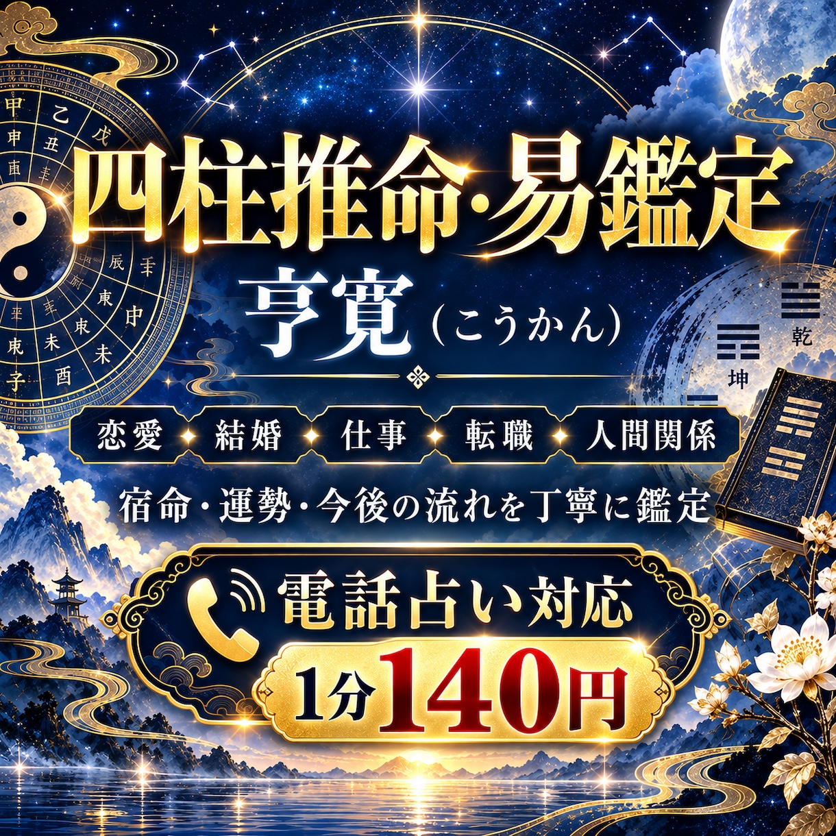 四柱推命と易で占います 宿命と運勢を読み今進むべき方向を丁寧にお伝えします イメージ1