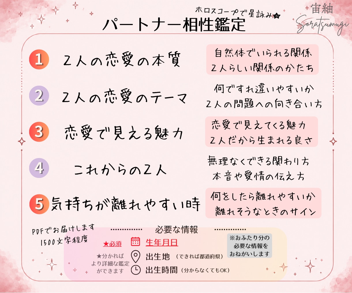 好きなのに噛み合わない2人の関係を読み解きます 恋愛傾向♡心地よい関係の育て方♡すれ違う理由が分かります。 イメージ2
