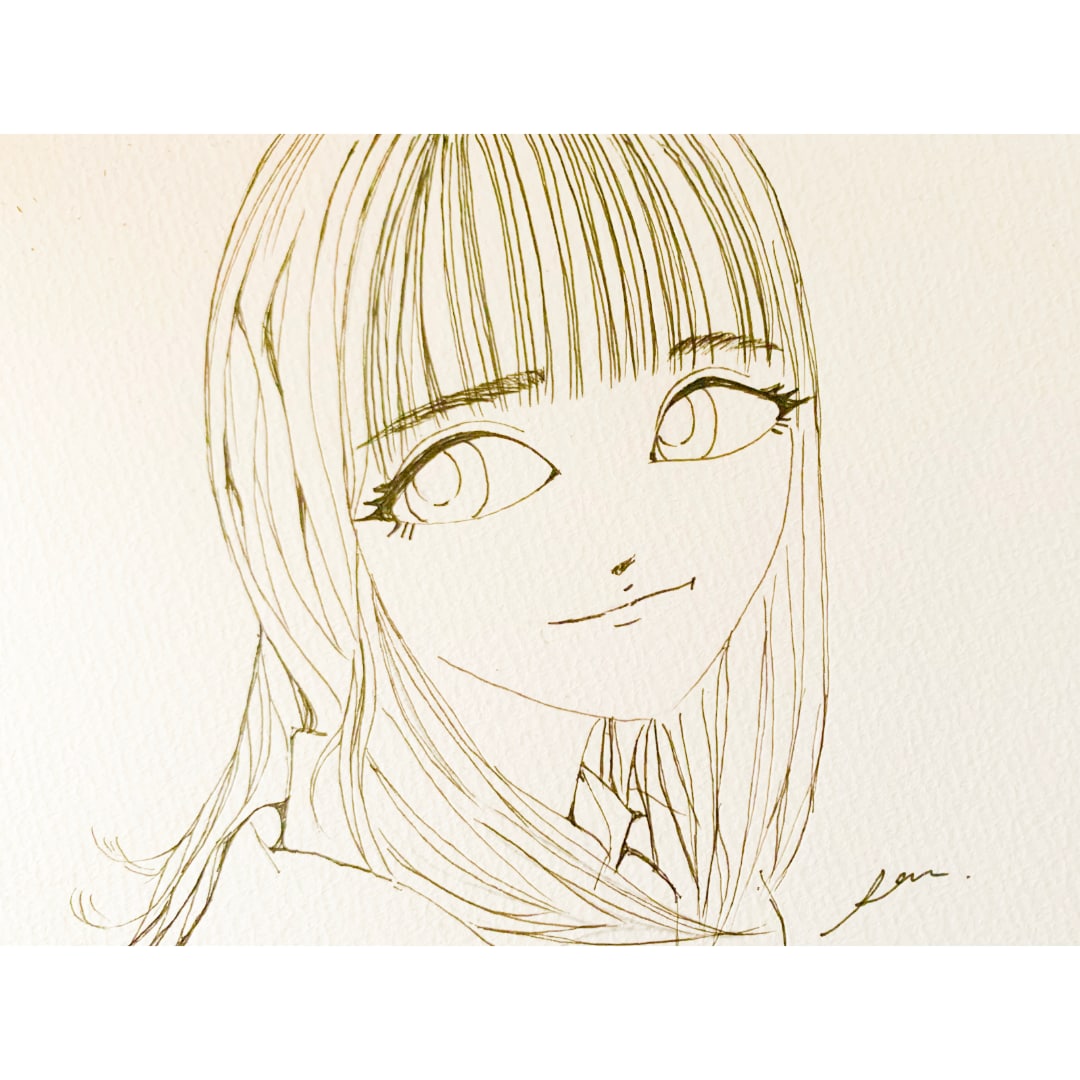 写真からゆるふわな似顔ドローイングをお描きします ご自宅に、贈り物に。繊細な線で描く、あなただけの原画 イメージ9