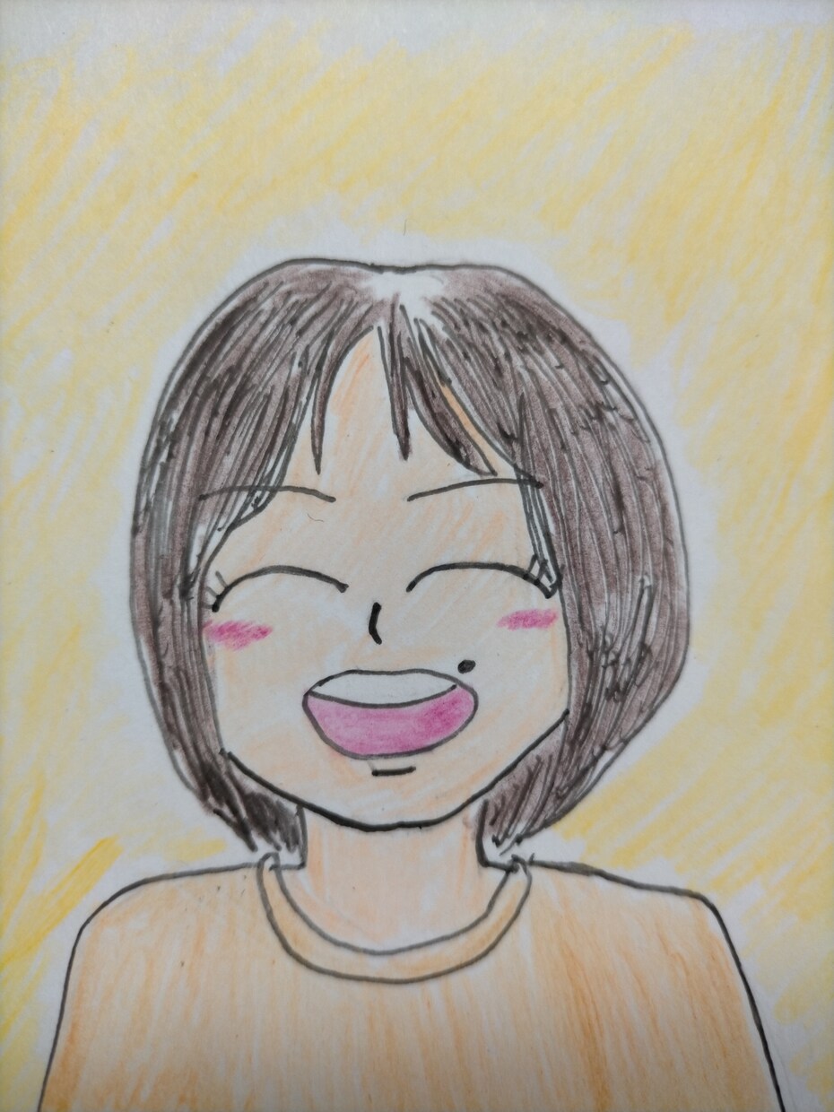 1/4色紙サイズ、低価格で似顔絵描きます 特徴を押さえつつ、素敵な笑顔に仕上げます。 イメージ3