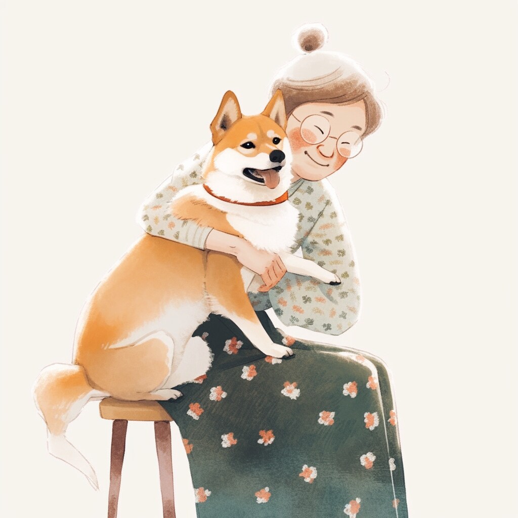 ペットとの優しい時間をイラストにします ペット/家族記念日の心温まる記憶にしませんか イメージ4