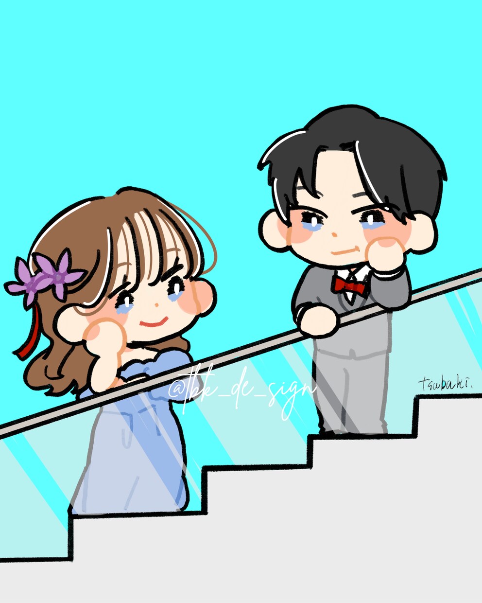 POPで可愛く変身♡デフォルメイラストを描きます 可愛くてポップなミニキャラ風の似顔絵イラストをお描きします イメージ4