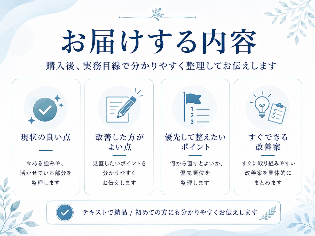 サロン集客媒体を1つ診断します Googleマップ・HP・SEO記事・YouTube等 イメージ2
