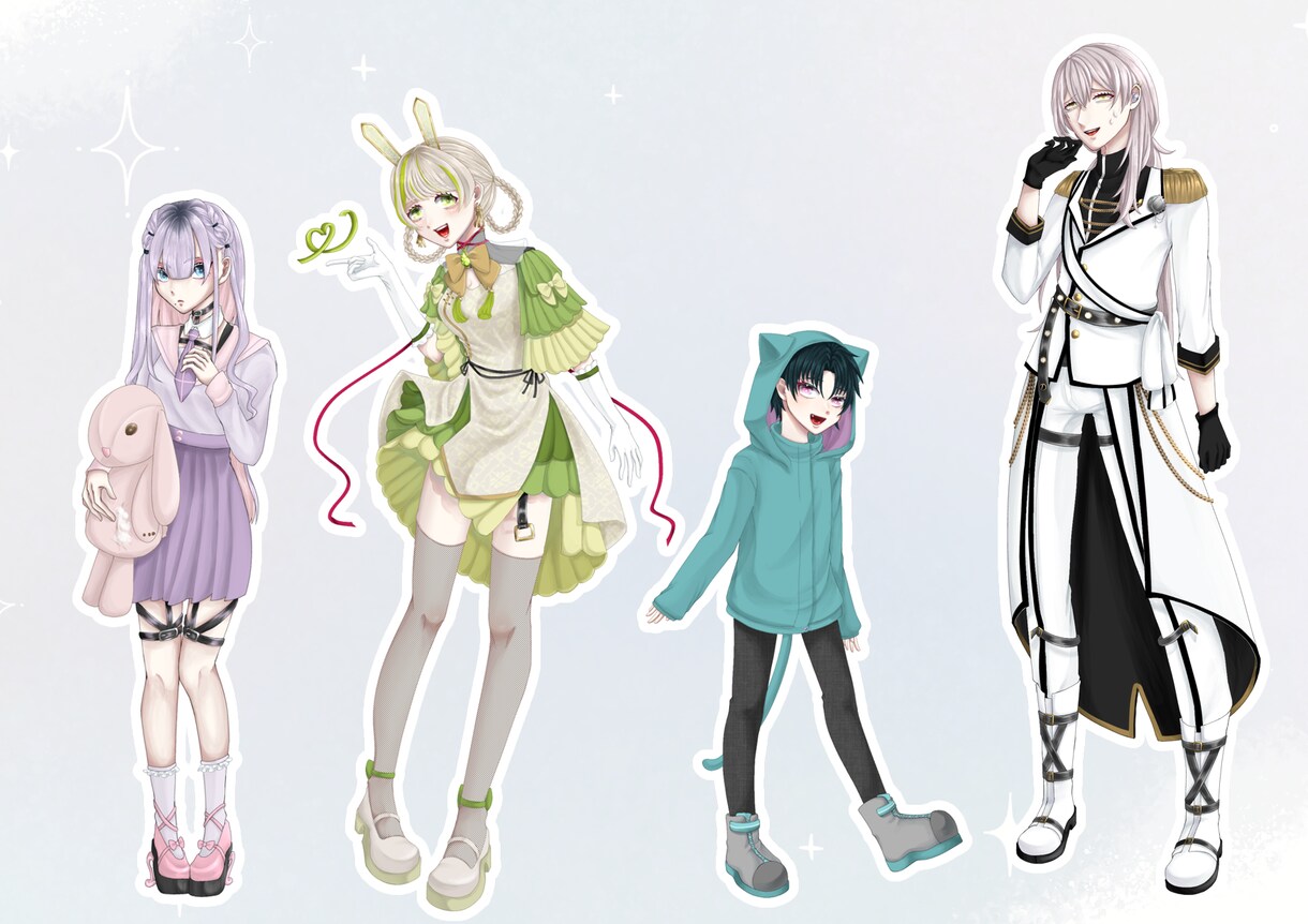 割引あり！TRPGなどに使える立ち絵を作成します 最初の3人のみ商用利用半額！＆オプション多数！ イメージ4