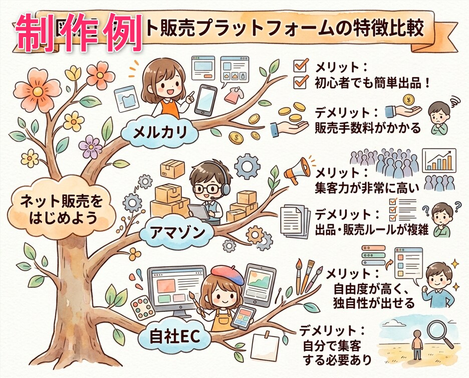 文章から図解イラストを制作いたします 「伝わりにくい文章」を、「ひと目でわかる図解」に。 イメージ5