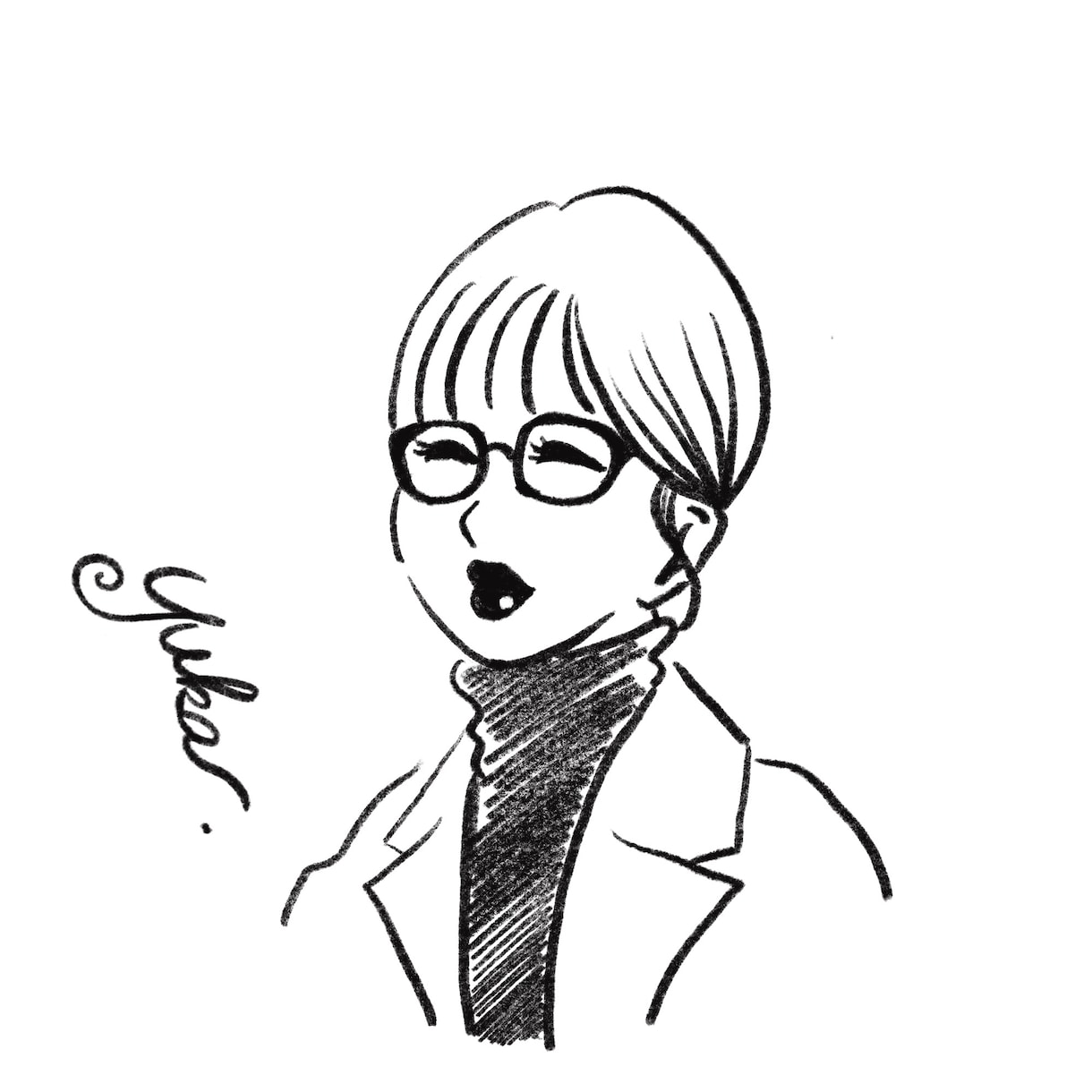 SNSアイコンに◎シンプル線画の似顔絵描きます やさしい線画であなただけの似顔絵を制作します イメージ4