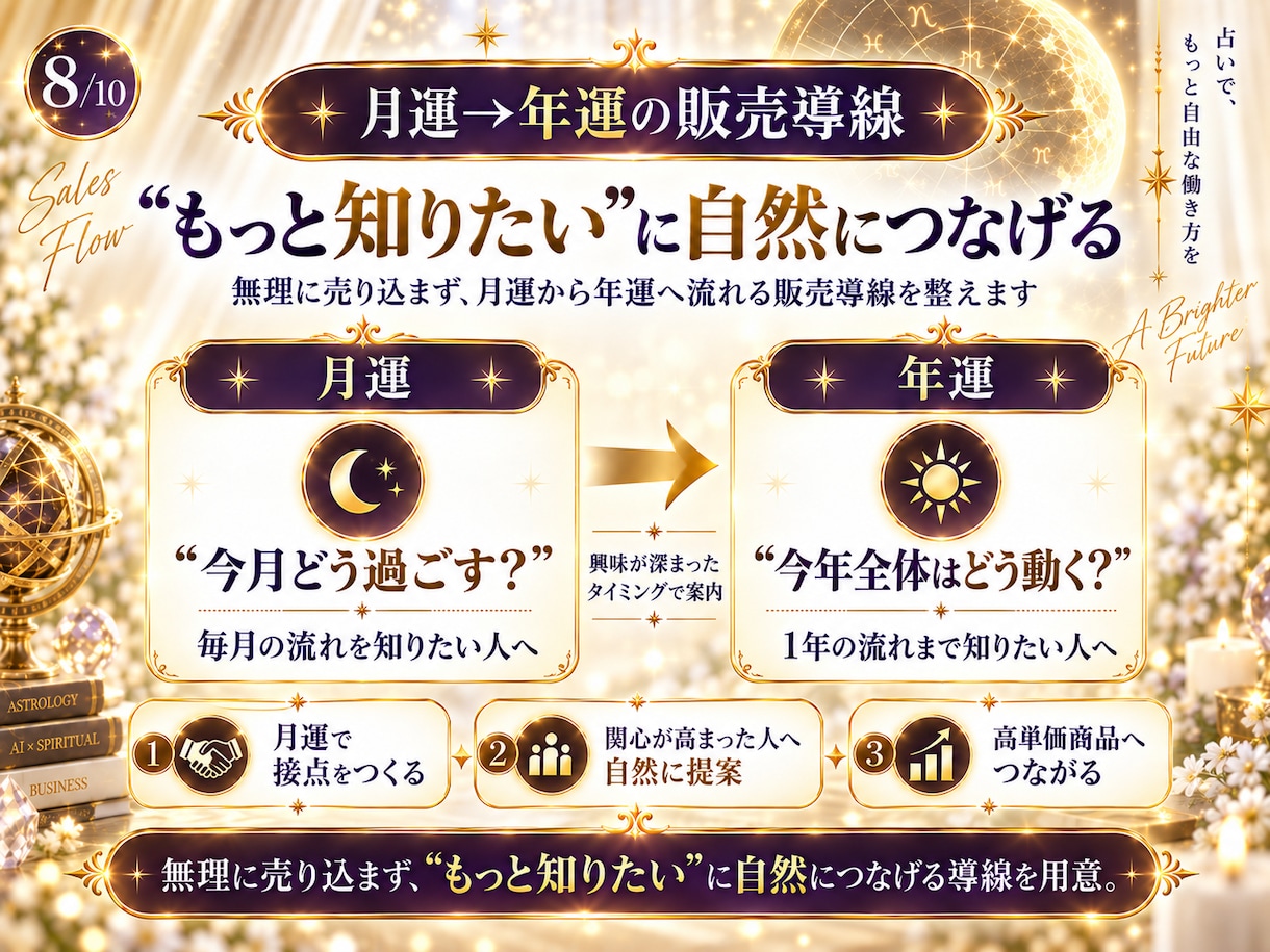 AI占い月運＋年運2商品キットを提供します 継続商品＋高単価商品をココナラ販売へ イメージ8