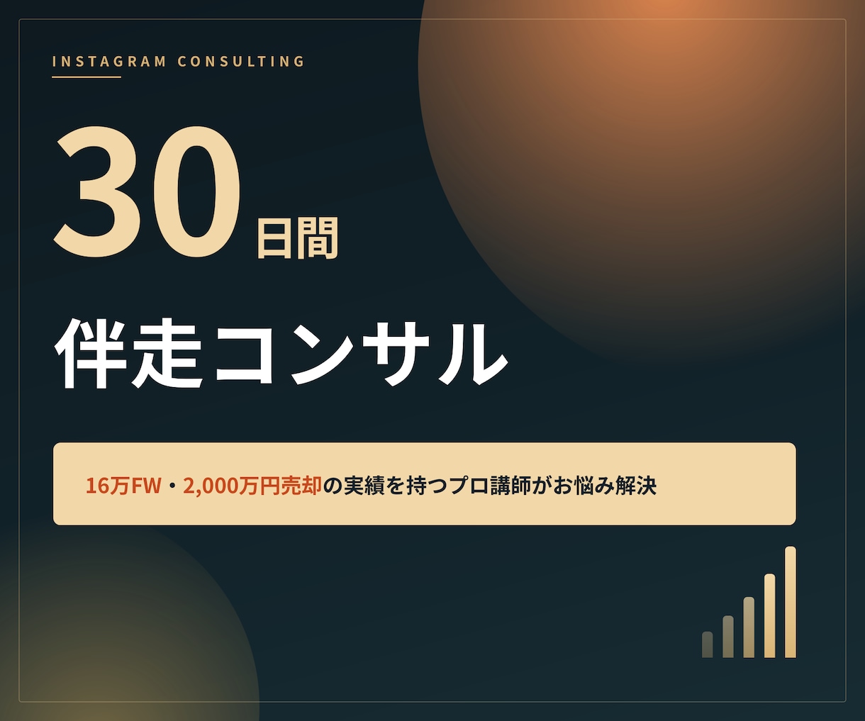 16万FW運用✔Instagramのコンサルします 質問・添削し放題+初回60分ビデオチャット込みで伴走します イメージ1