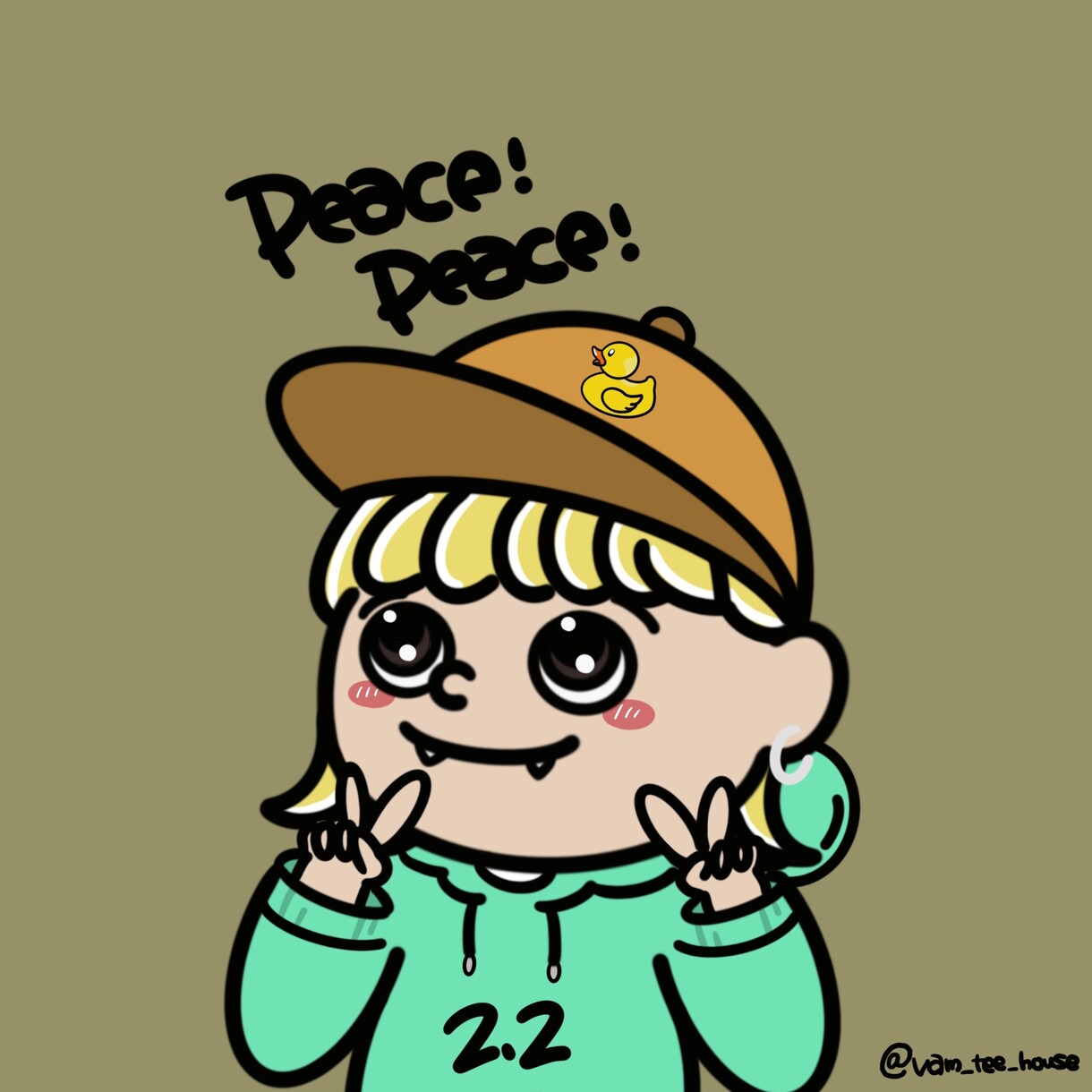 八重歯がかわいい♡デフォルメ似顔絵を描きます ころんとかわいい八重歯がチャームポイントのイラスト イメージ7