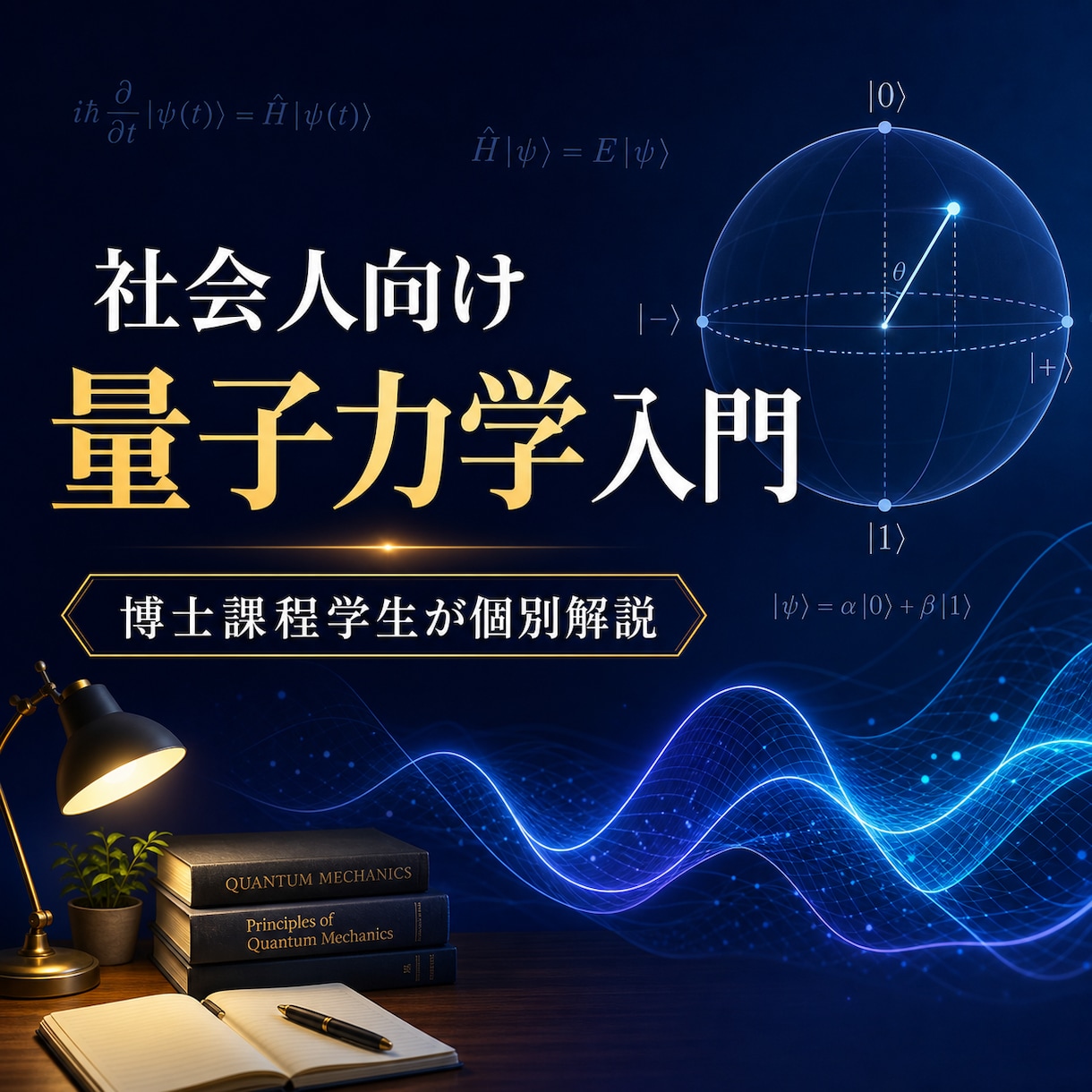 物性理論を専攻する博士学生が量子力学を解説します 物理の「なぜ？」を、数式の意味から一緒に整理します。 イメージ1