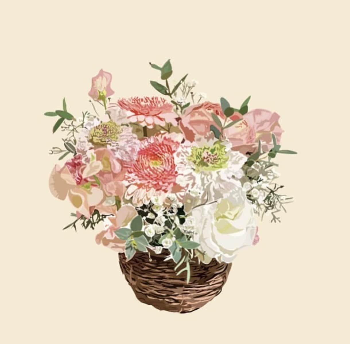 大切な方へのプレゼントできます プレゼントにお花のイラスト作ります。 イメージ1