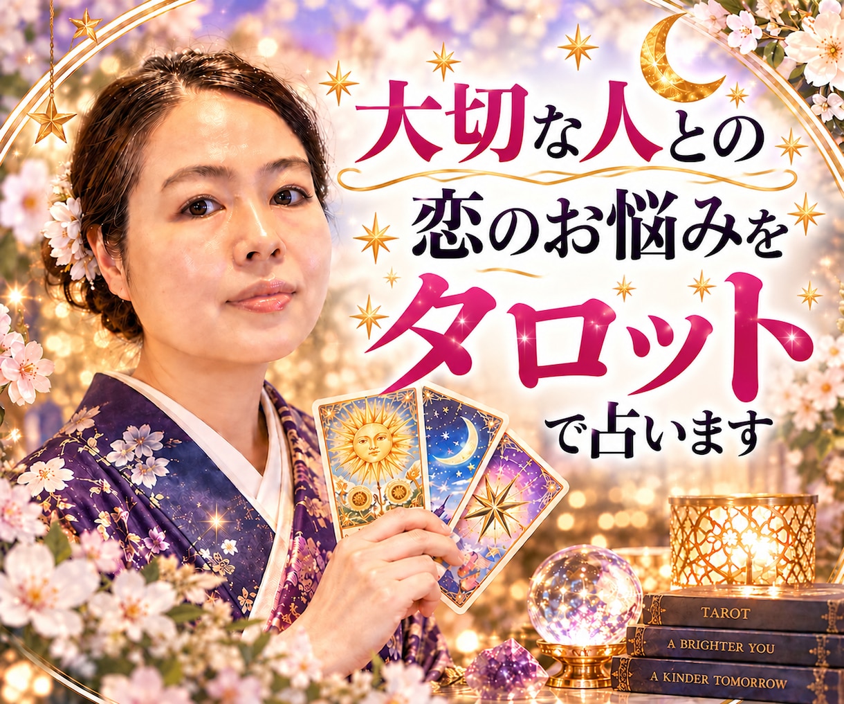 大切な人との恋のお悩みをタロットで占います 片思いも交際中も名前のない関係も。二人のこれからを占います イメージ1