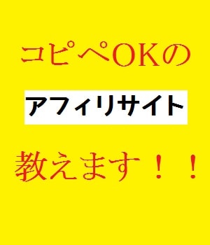コピペOKのアフィリエイトサイト、教えます イメージ1