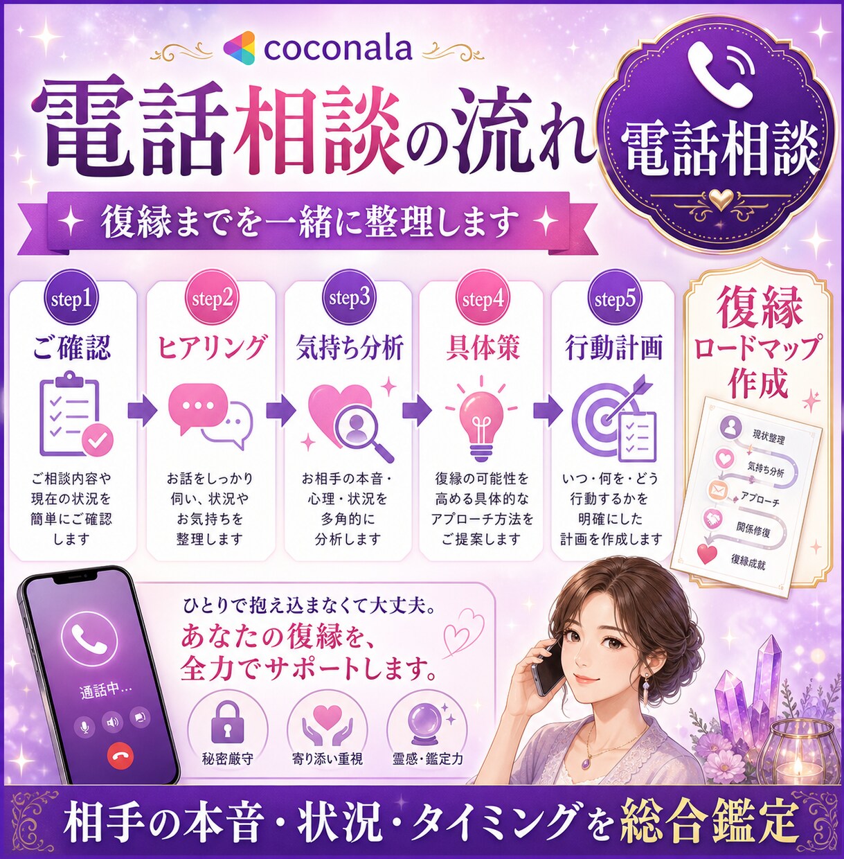 彼の本音と復縁のタイミングを占ます 連絡がなくても、まだ“縁”は切れていません！ イメージ3