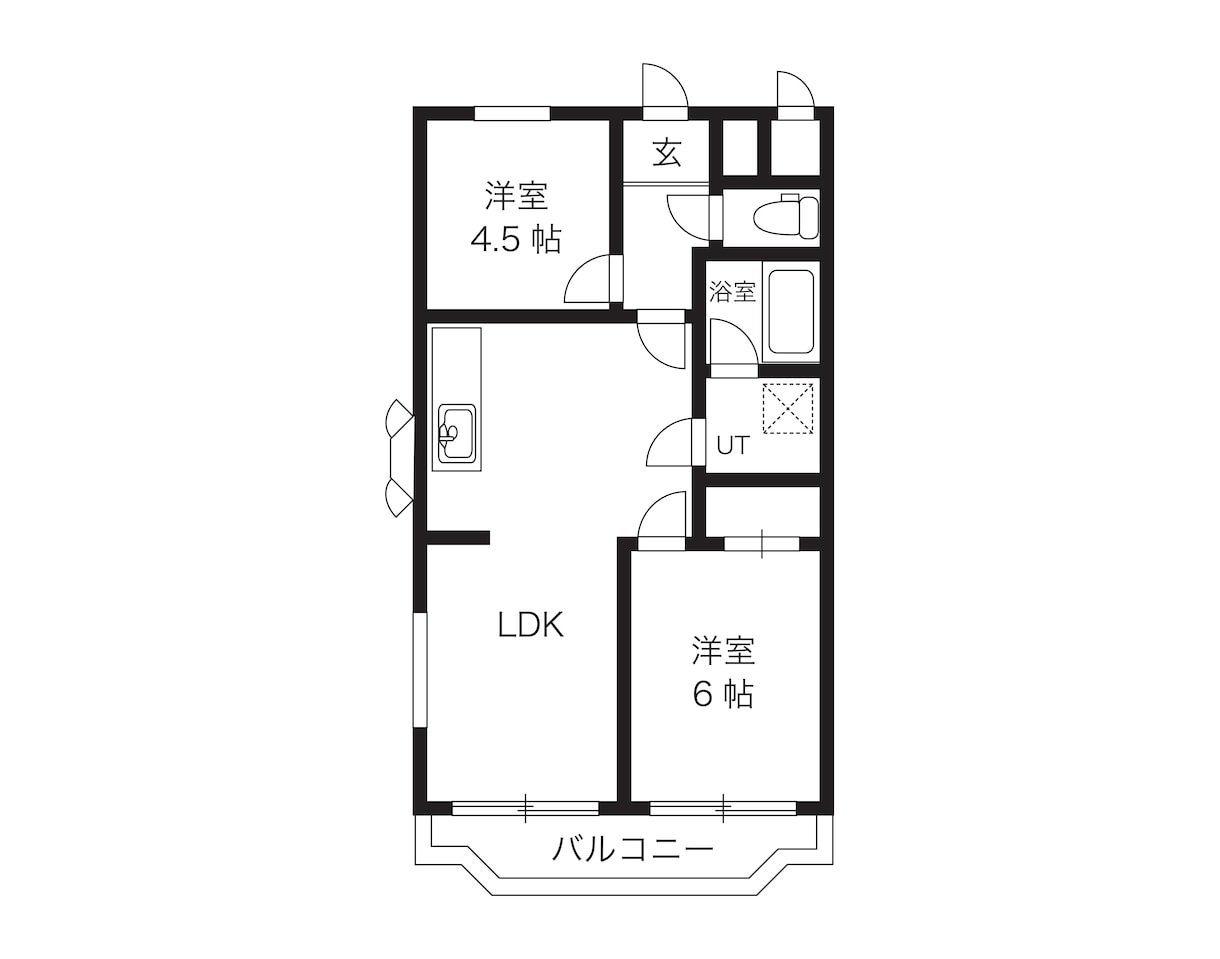 シンプルな間取り図作成、データ化いたします HPやSNSにも使いやすい見やすい重視で複数件も可能！ イメージ4