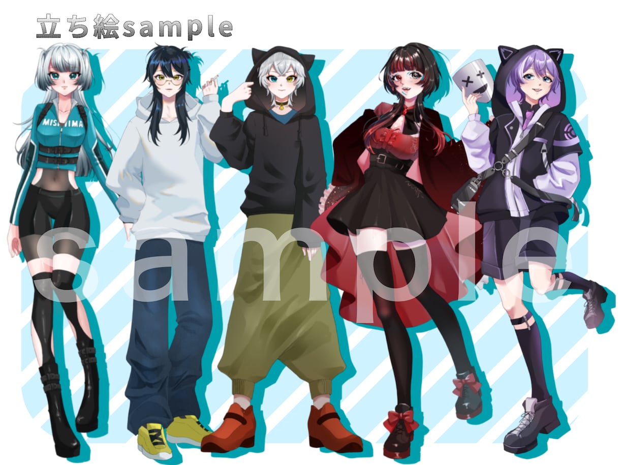 IRIAMなどで使える立ち絵作成します 現役ライバー多数‼️参考画像あり。IRIAMver.3対応 イメージ1