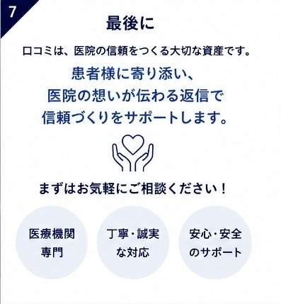 医療機関特化・Google口コミ返信対応いたします * 医療現場を理解した丁寧な返信対応 イメージ6