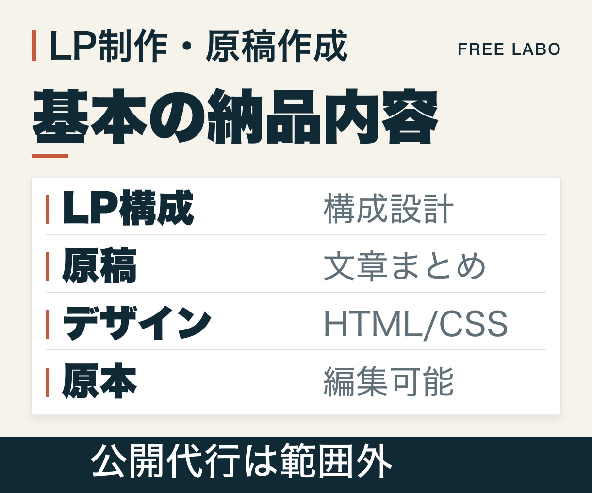 LP（ランディングページ）を1ページ制作します 構成・原稿・デザイン・スマホ対応・導線を一式納品 イメージ2