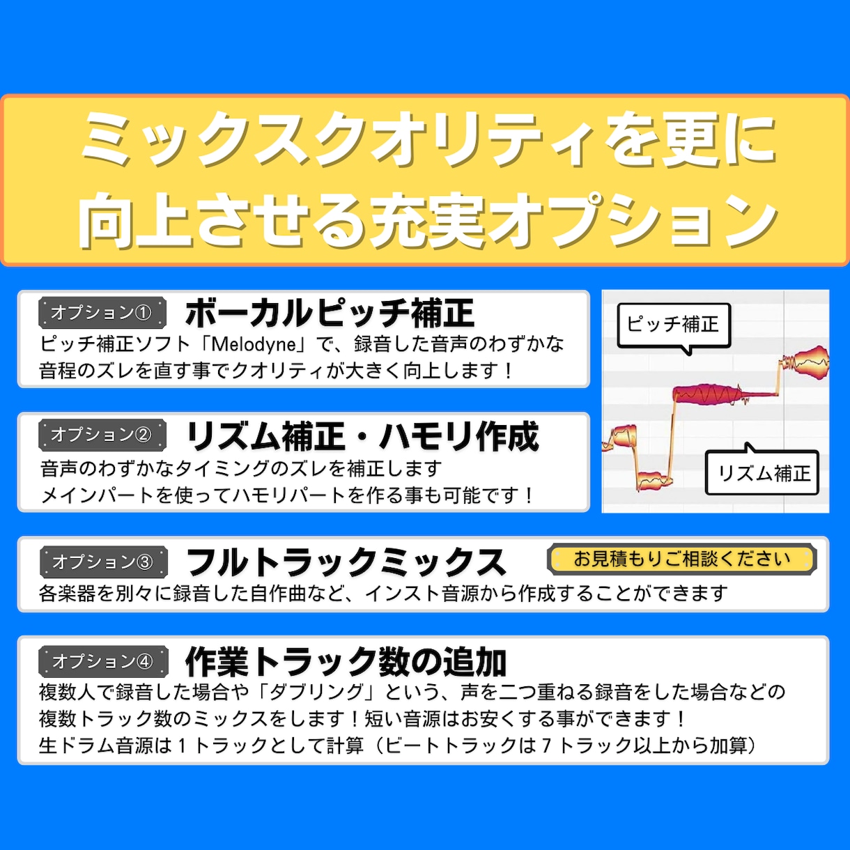 高品質！「歌ってみた」ミックス・マスタリングします 【修正回数無制限】高品質ソフトで本格的なMIXを提供します！ イメージ2