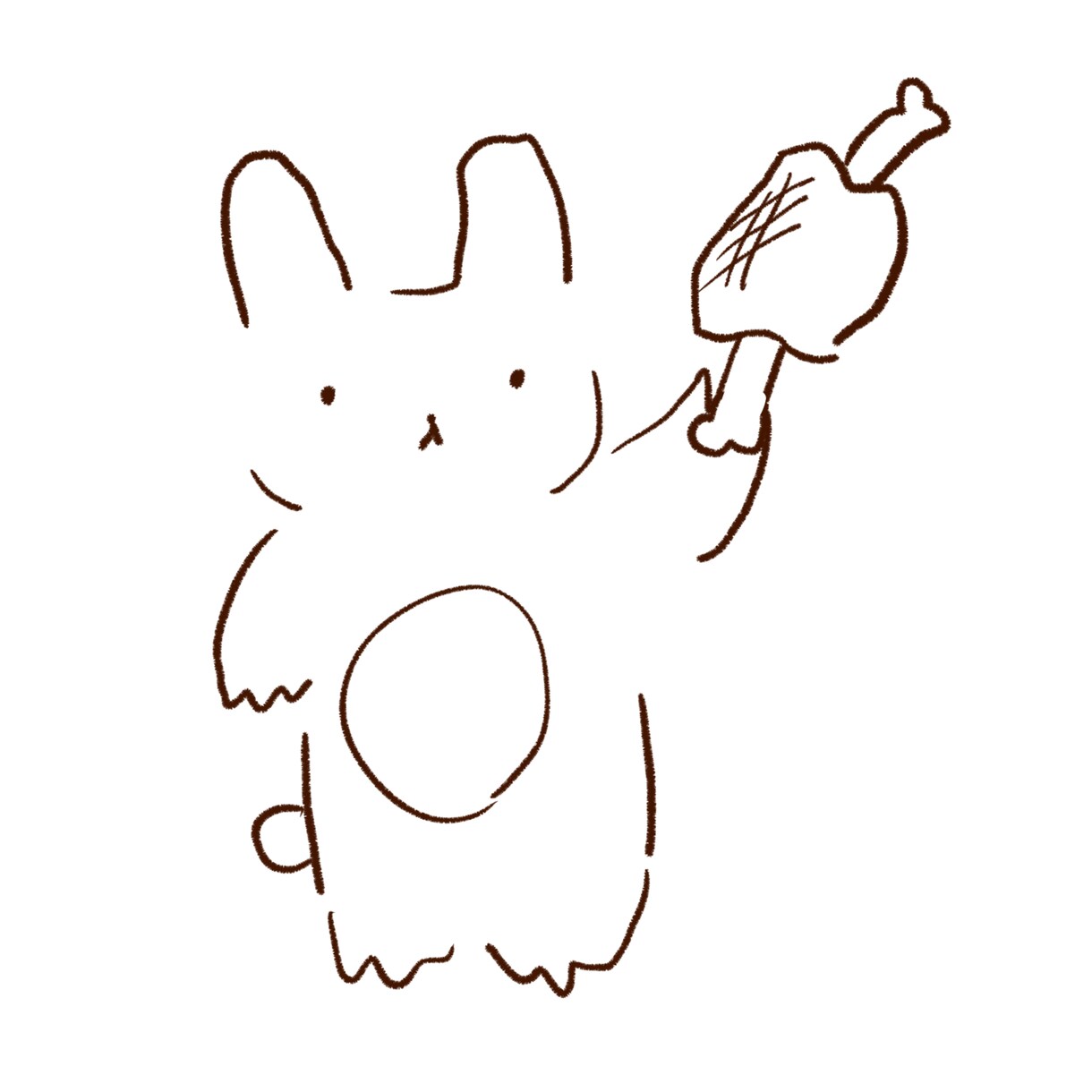 即日納品！ゆるふわシュールな動物お描きします 好きな動物を好きなポーズで描きます！アイコン、壁紙などに！ イメージ2