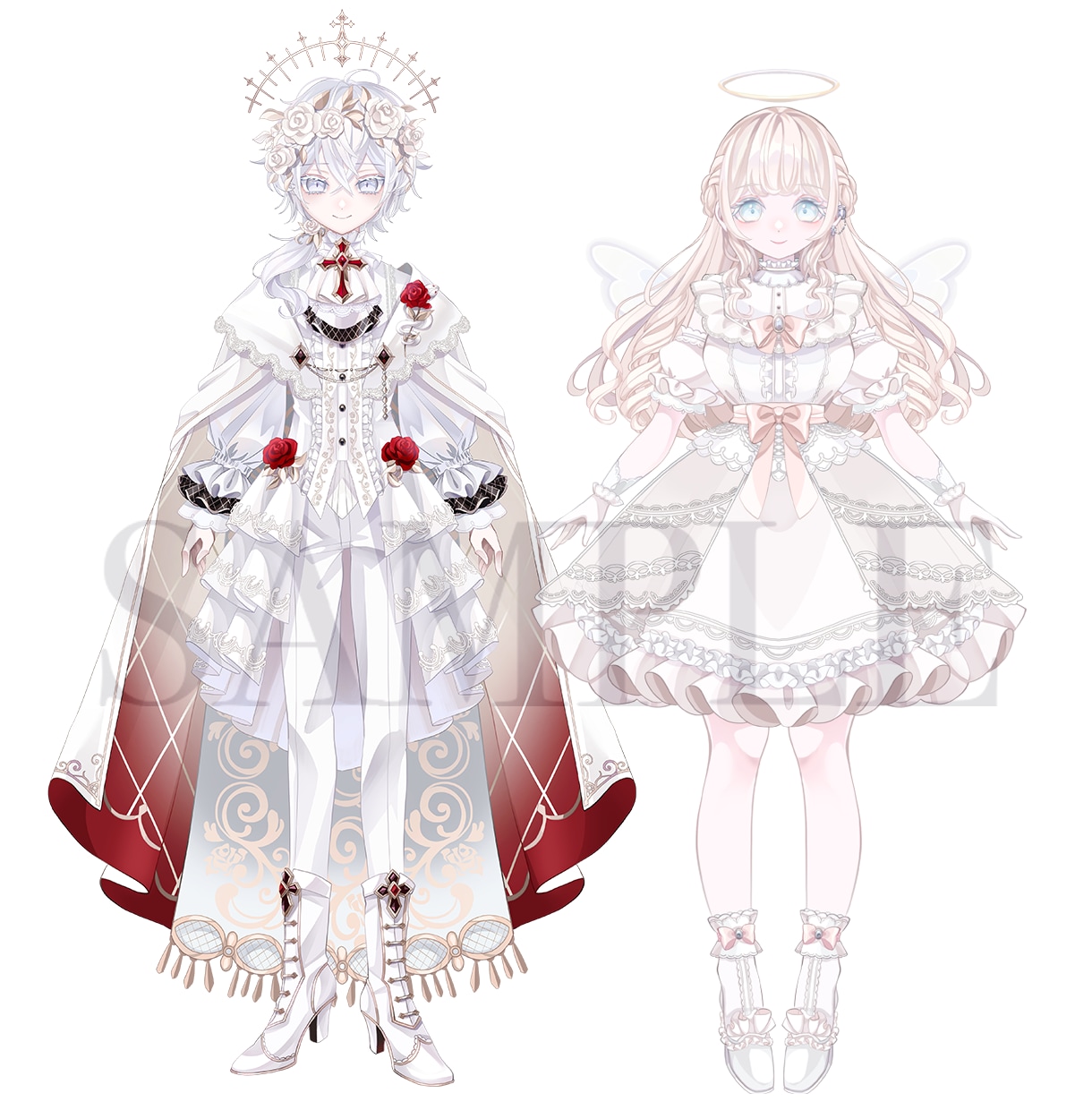 優美な人物イラスト制作いたします 立ち絵/パーツ分け/キャラクターデザイン等に! イメージ2