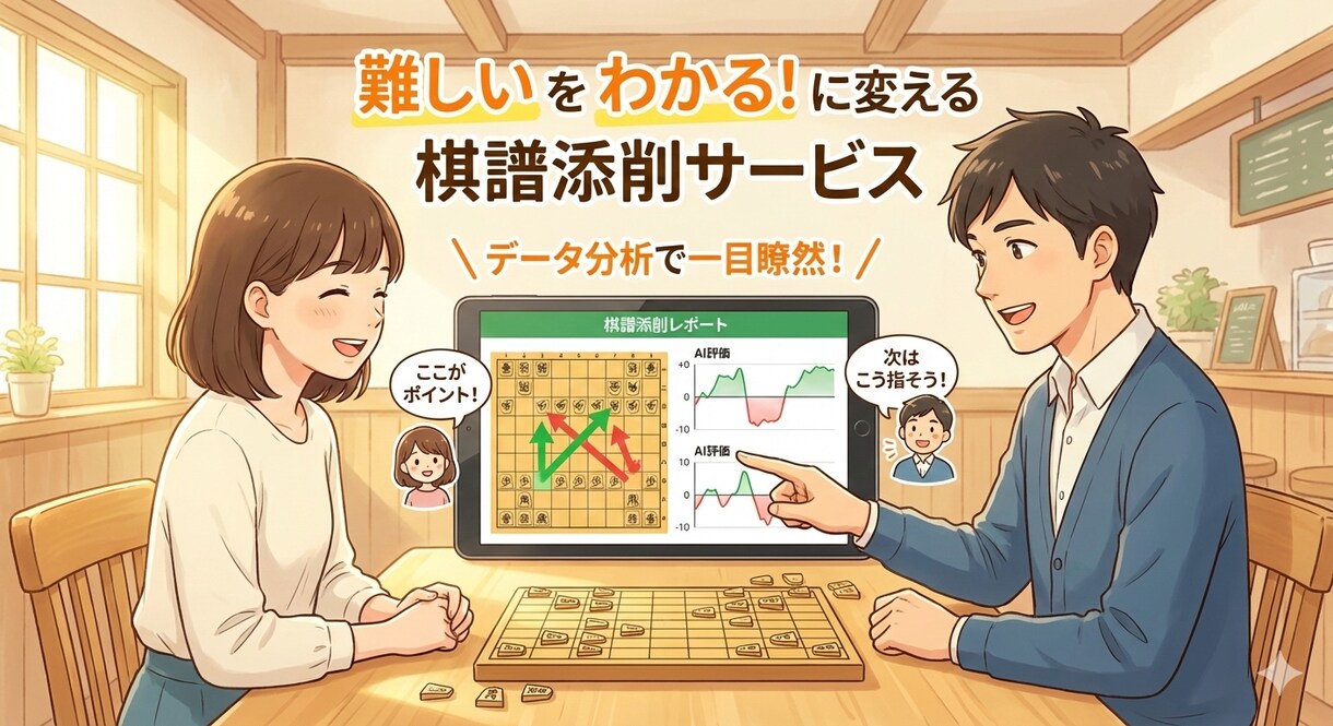 棋譜添削×データ分析をします あなたの将棋をデータ分析で可視化します! イメージ1