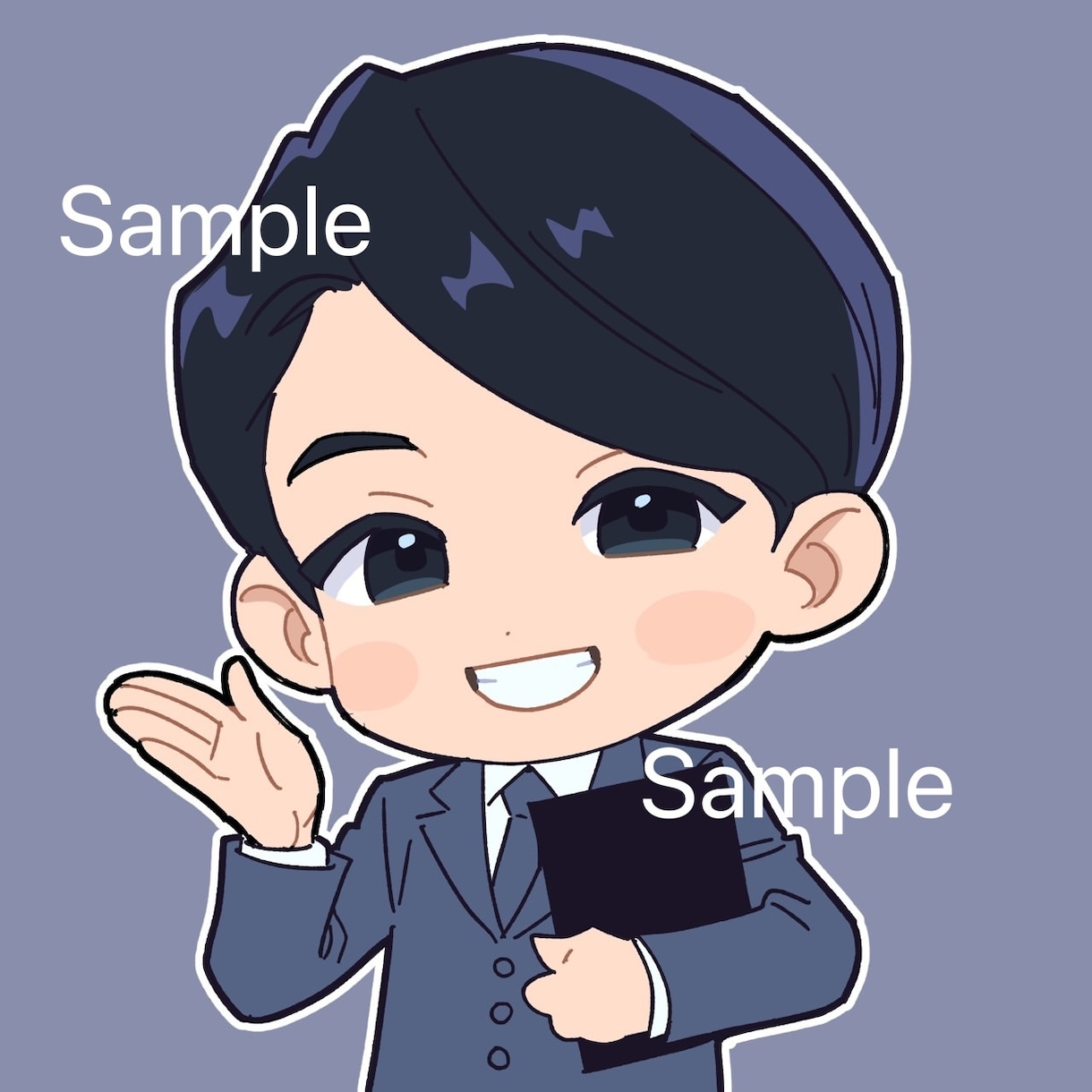 名刺やSNSに！ビジネス向けアイコン制作します 似顔絵風デフォルメOK/最短３日納品 イメージ1