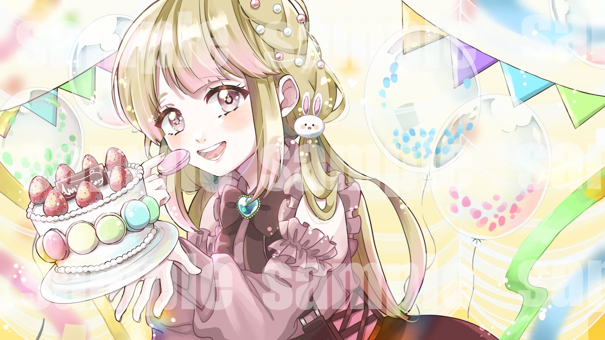 かわいいデジタルイラスト描きます サムネ、1枚絵など可愛いに全振りをしたイラストお任せ下さい。 イメージ9