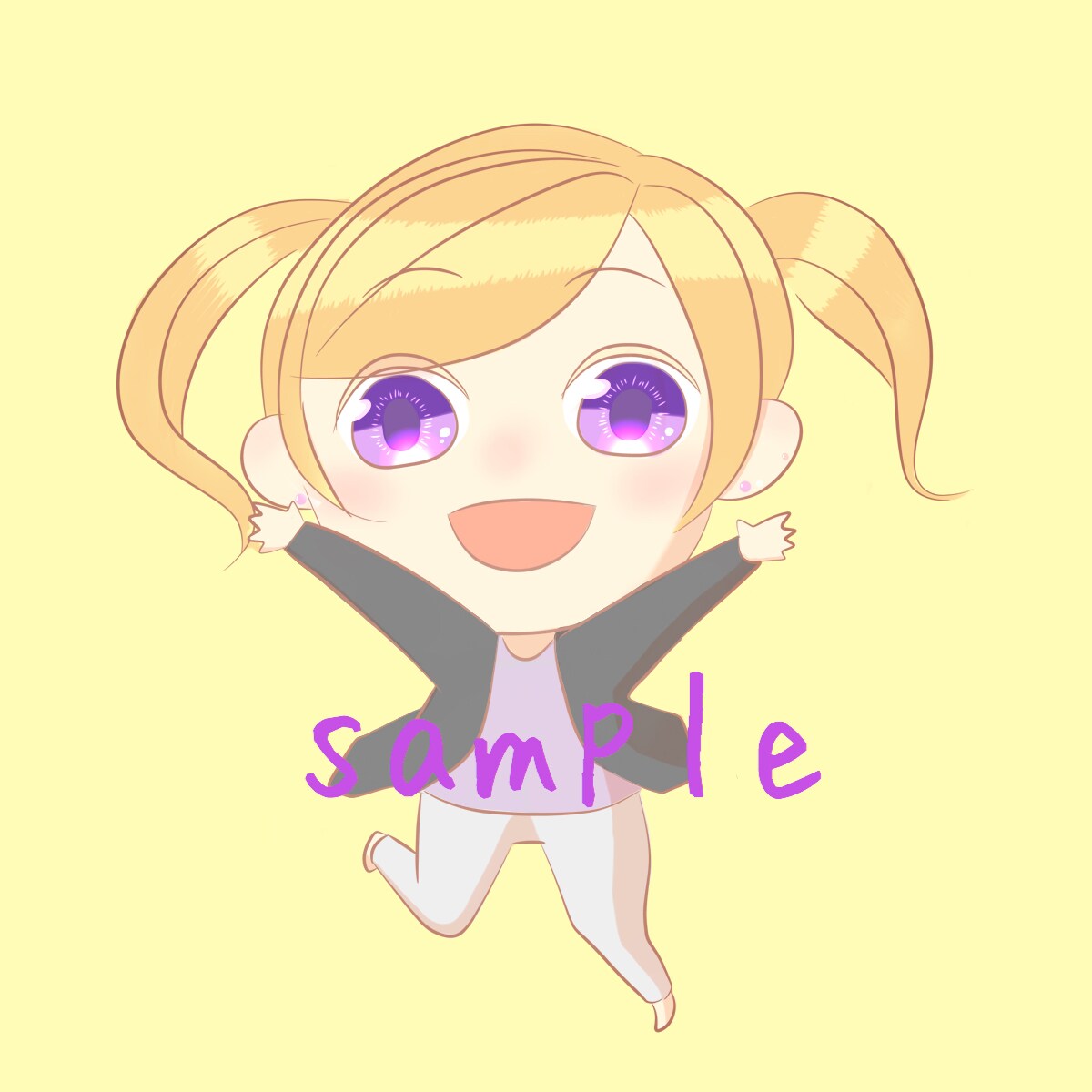 SNS等で使えるゆるいミニキャラアイコン描きます 自分だけのアイコンが欲しい方へ！ イメージ3