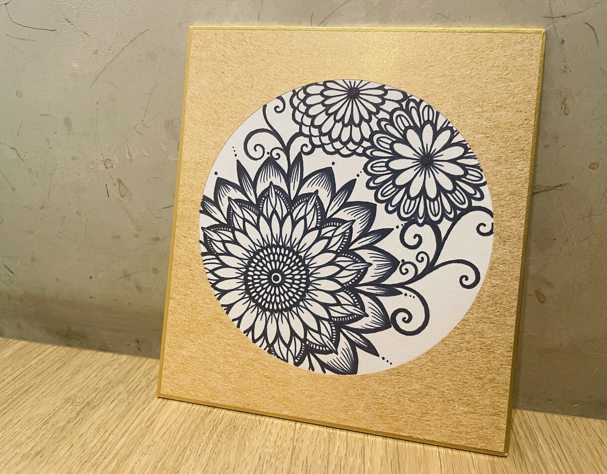 貴方の為に「花文様」をお描きします 私だけの10年間作り上げてきたオリジナルの技術・原画付き イメージ2