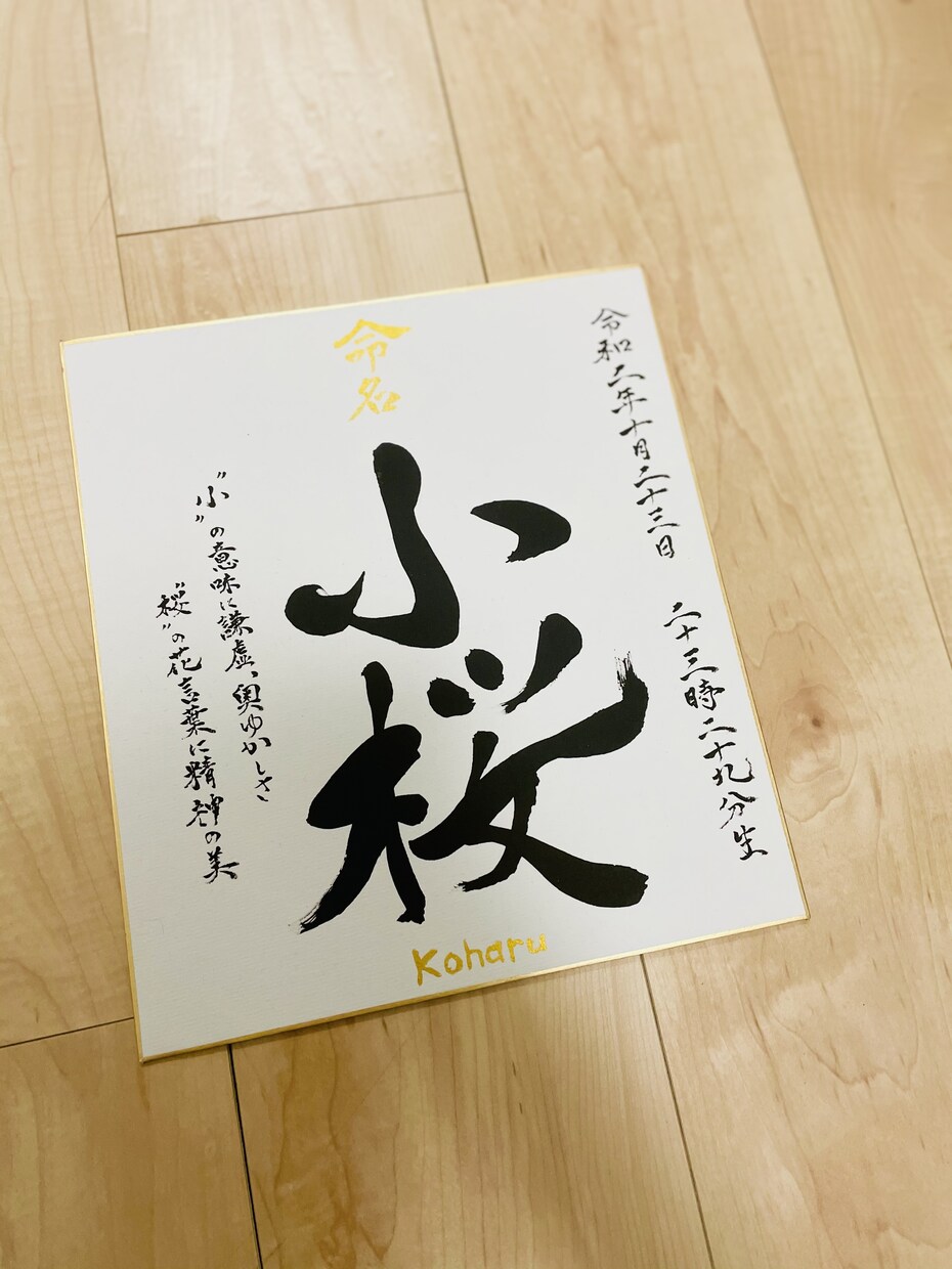お子様、ご友人の命名書承ります 人生最初のプレゼントに世界に一つだけの命名書を贈りませんか？ イメージ3