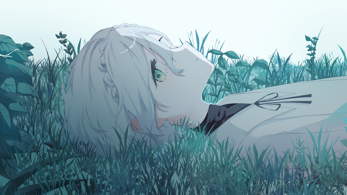 商用◎動画歌詞入れ◎MV一枚絵イラスト描きます 表情差分、背景透過素材、パーツ分けも対応可能 イメージ1